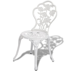 Bistro Chairs 2 pcs White 41x49x81.5 cm Cast Aluminium