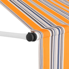 Manual Retractable Awning 300 cm Yellow and Blue Stripes