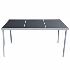 Outdoor Dining Table 150x90x74 cm Black