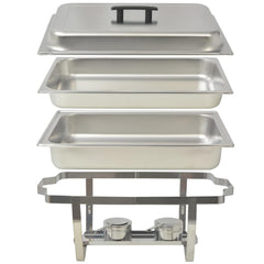 4 Piece Chafing Dish Set Stainless Steel