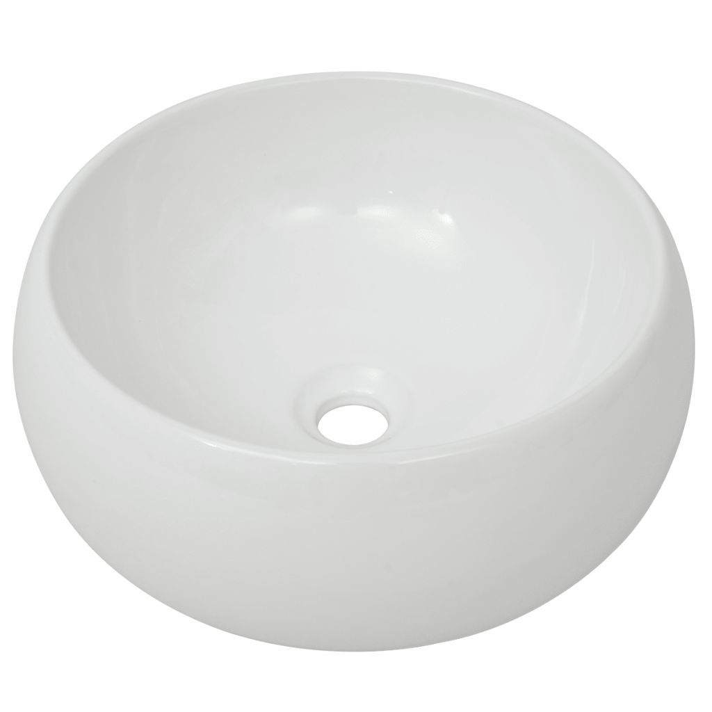 Basin Round Ceramic White 40x16 cm