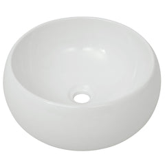 Basin Round Ceramic White 40x16 cm
