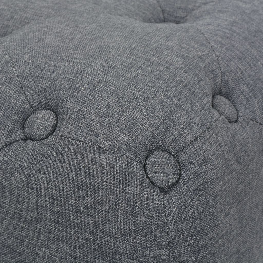 Pouffe Fabric 80x80x30 cm Dark Grey