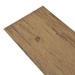 PVC Flooring Planks 5.26 m² Walnut Brown