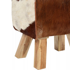 Stool Genuine Goat Leather 40x30x45 cm