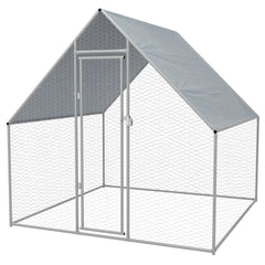Outdoor Chicken Cage Galvanised Steel 2x2x2 m