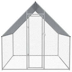 Outdoor Chicken Cage Galvanised Steel 2x2x2 m