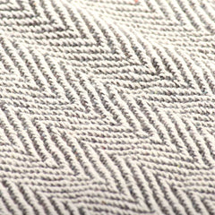 Throw Cotton Herringbone 160x210 cm Grey