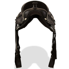 Western Saddle, Headstall&Breast Collar Real Leather 15