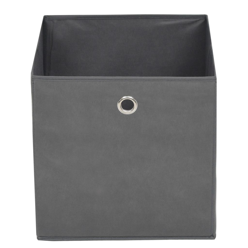 Storage Boxes 10 pcs Non-woven Fabric 32x32x32 cm Grey