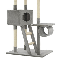 Cat Tree with Sisal Scratching Posts 230-260 cm Grey