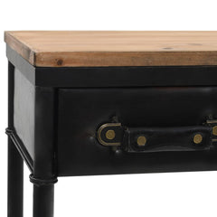 Console Table MDF and Fir Wood 100x33.5x80 cm