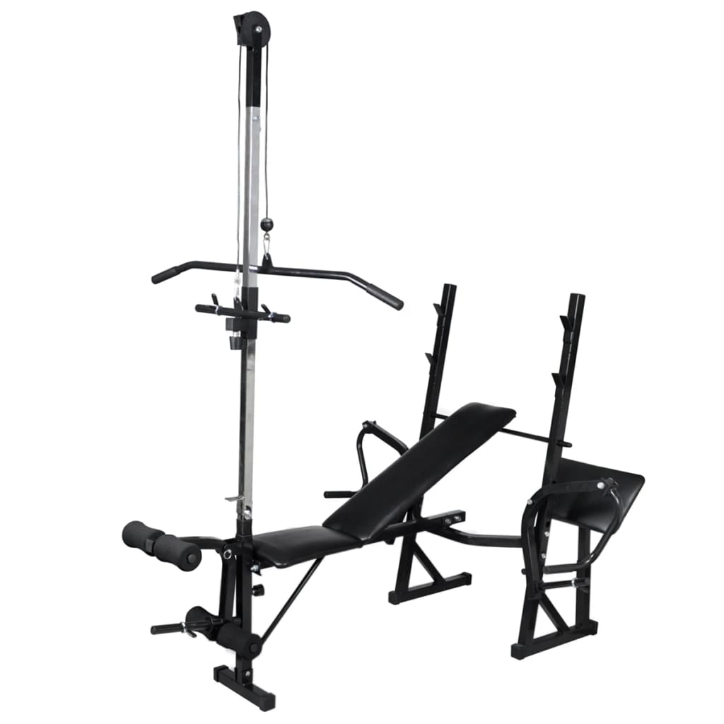 Workout Bench with Weight Rack Barbell and Dumbbell Set 30.5kg