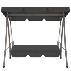 45072  Outdoor Swing Bench with Canopy Anthracite 192x118x175 cm Steel