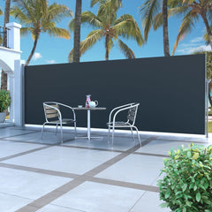 Retractable Side Awning 160 x 500 cm Black