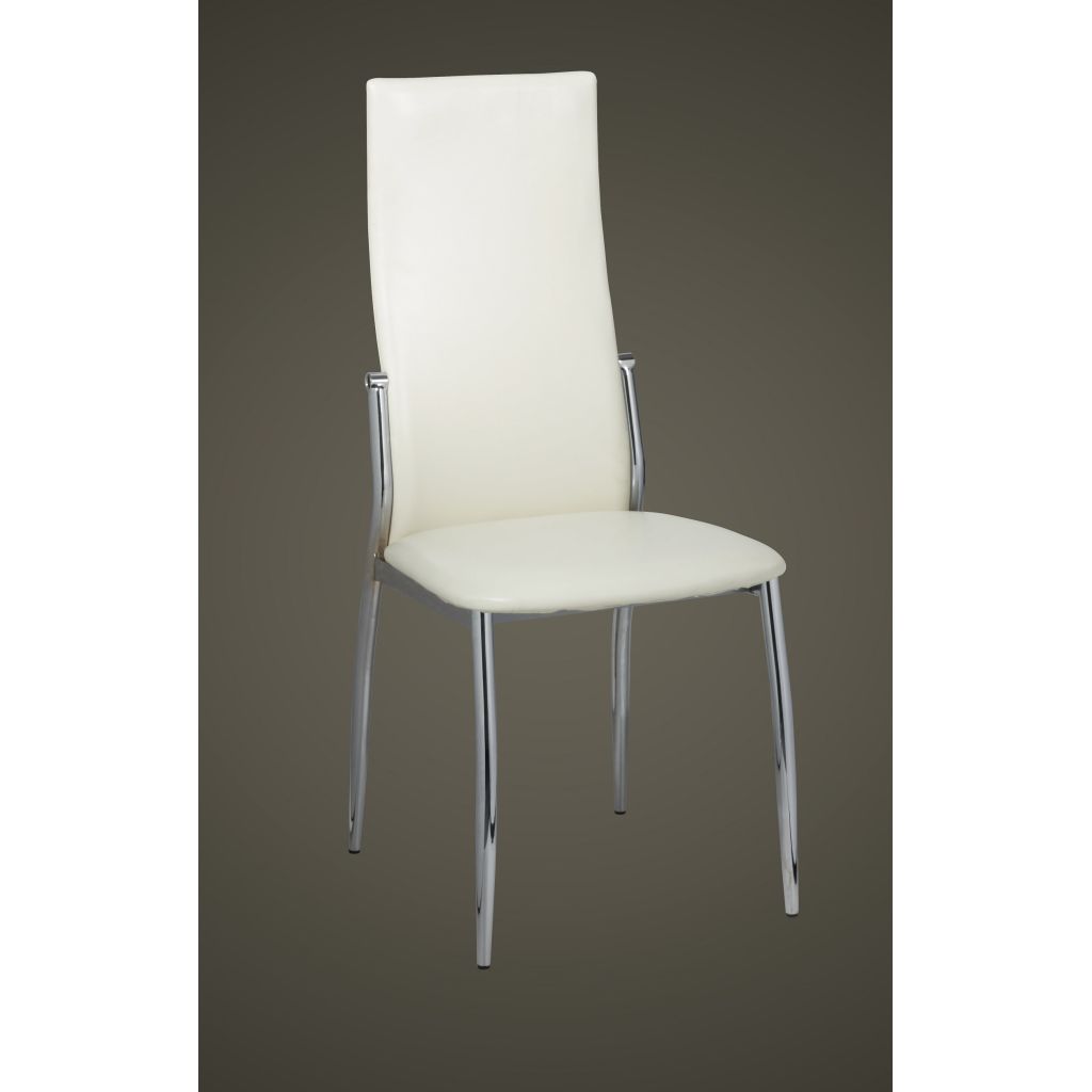 Dining Chairs 4 pcs Artificial Leather White