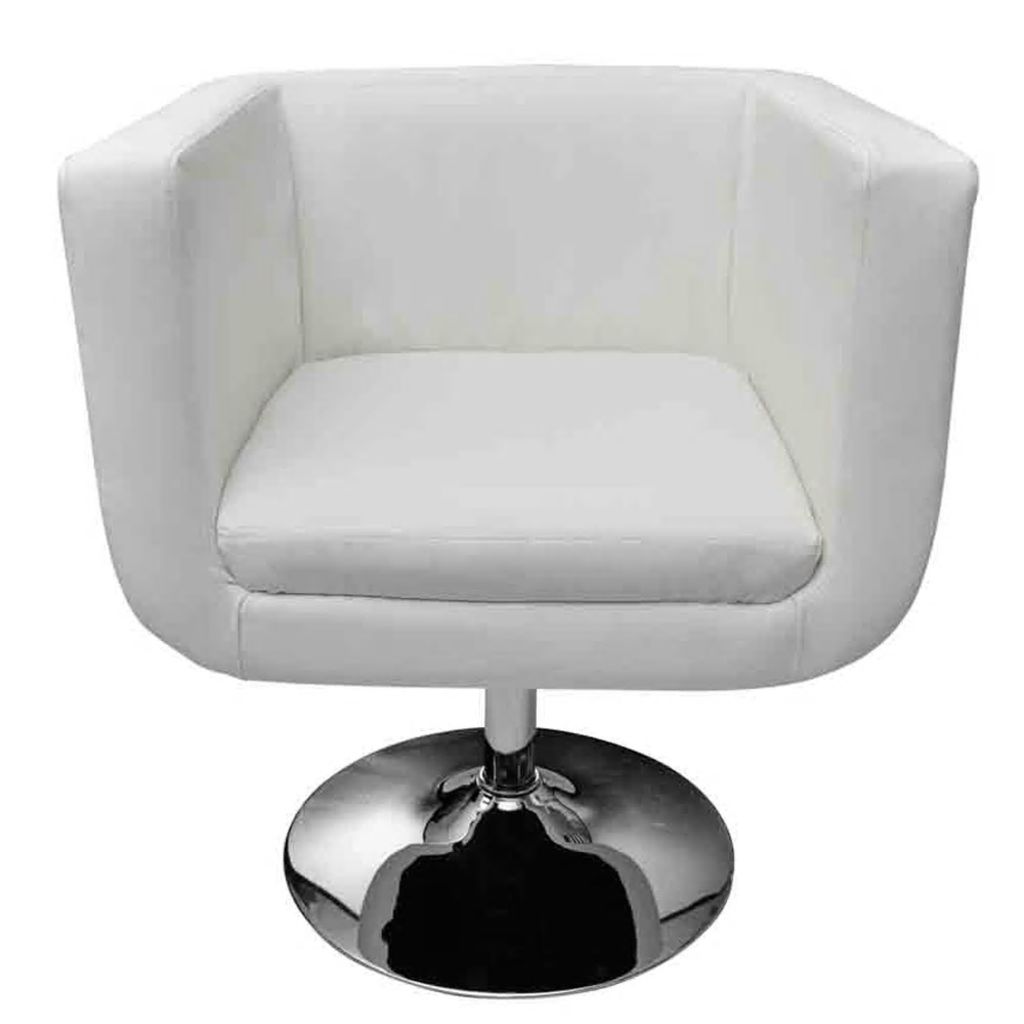 Bar Stool Artificial Leather White