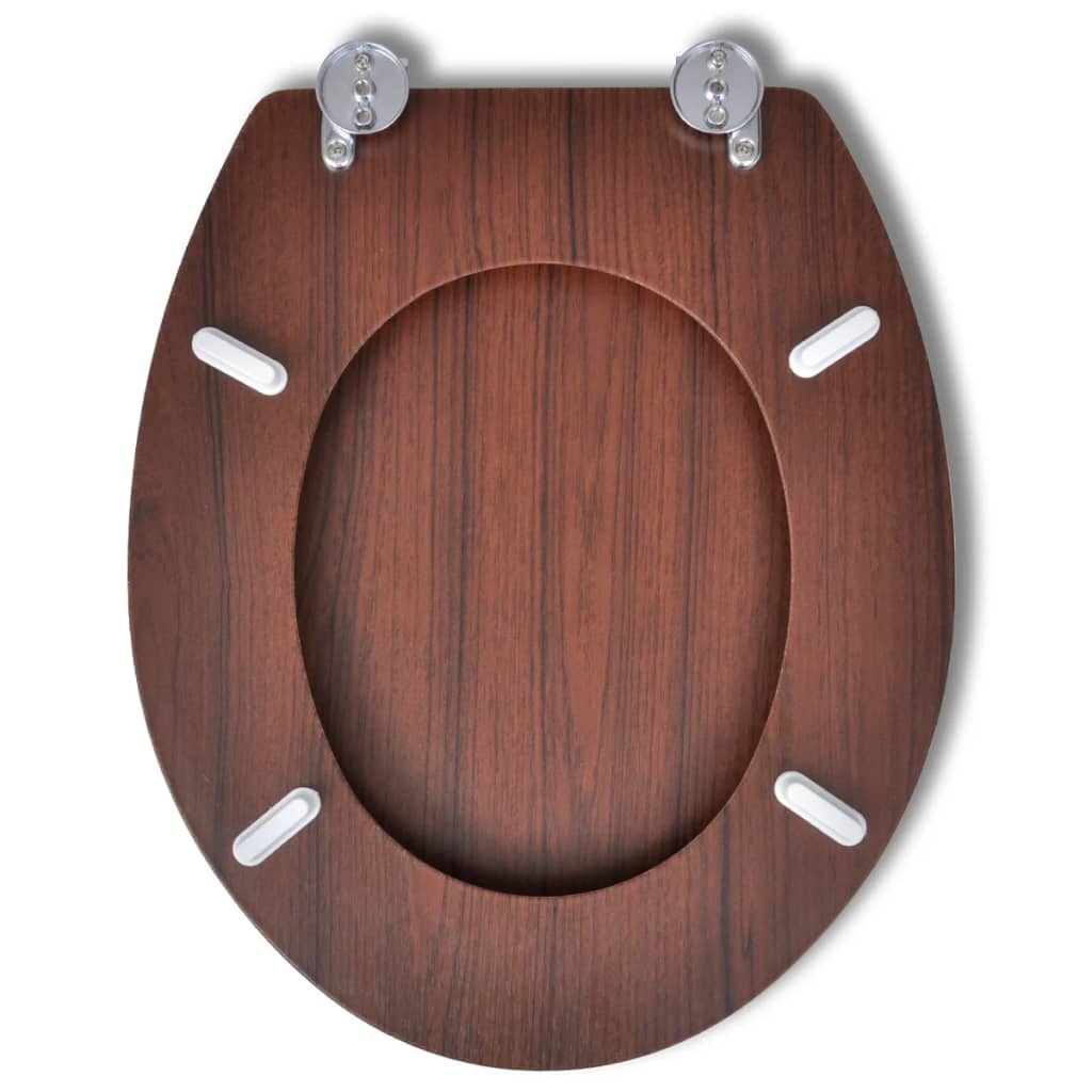 Toilet Seats with Hard Close Lids MDF Brown