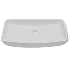 Luxury Ceramic Basin Rectangular Sink White 71 x 39 cm