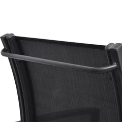 Steel 2-Seat Chair Double Black Textilene