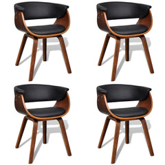 Dining Chairs 4 pcs with Wooden Frame Artificial Leather