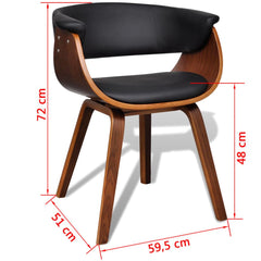 Dining Chairs 4 pcs with Wooden Frame Artificial Leather