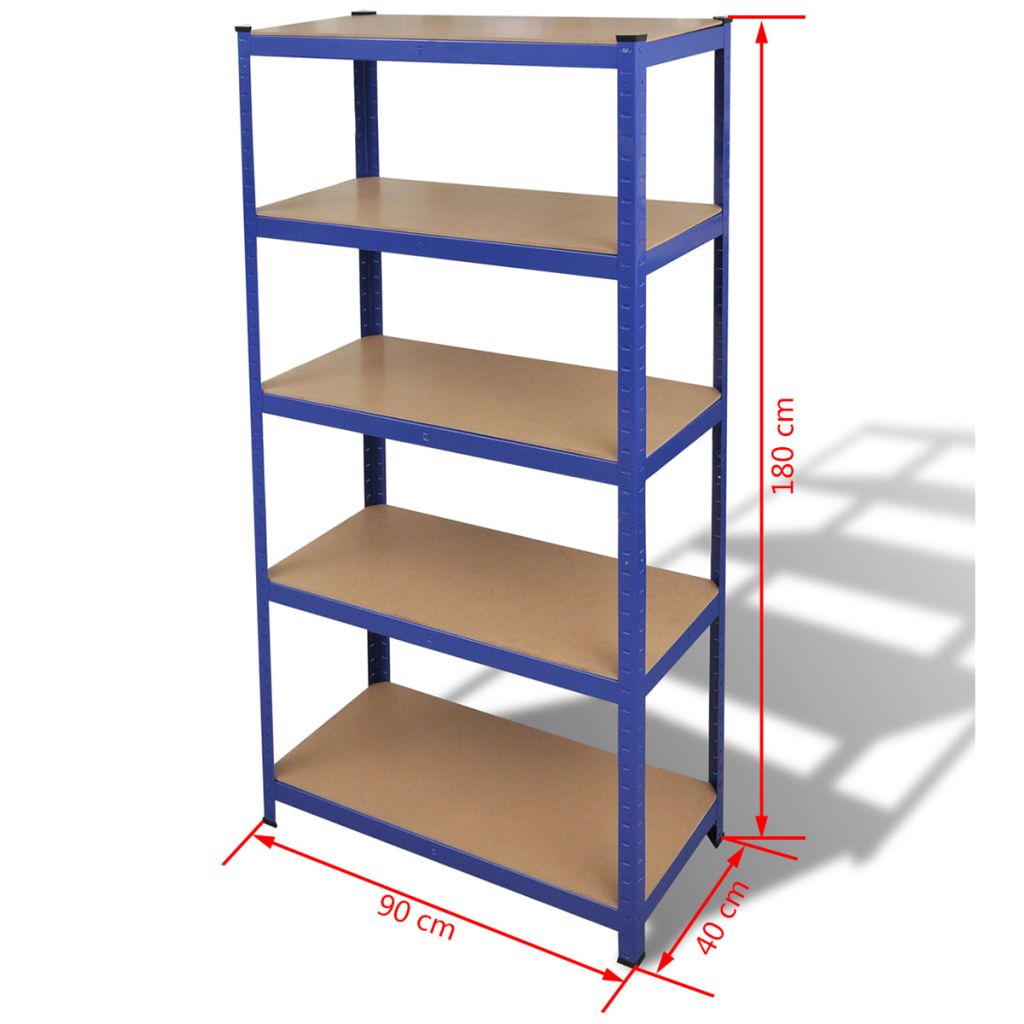 Storage Shelf Blue 2 pcs