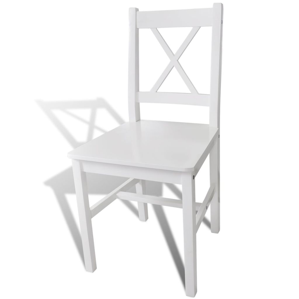 Dining Chairs 2 pcs Wood White