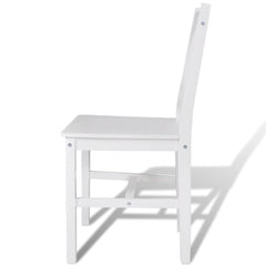 Dining Chairs 4 pcs Wood White