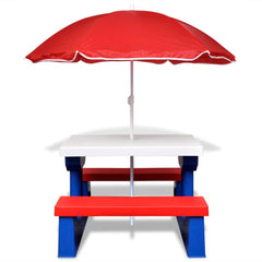 Kids Picnic Table with Umbrella