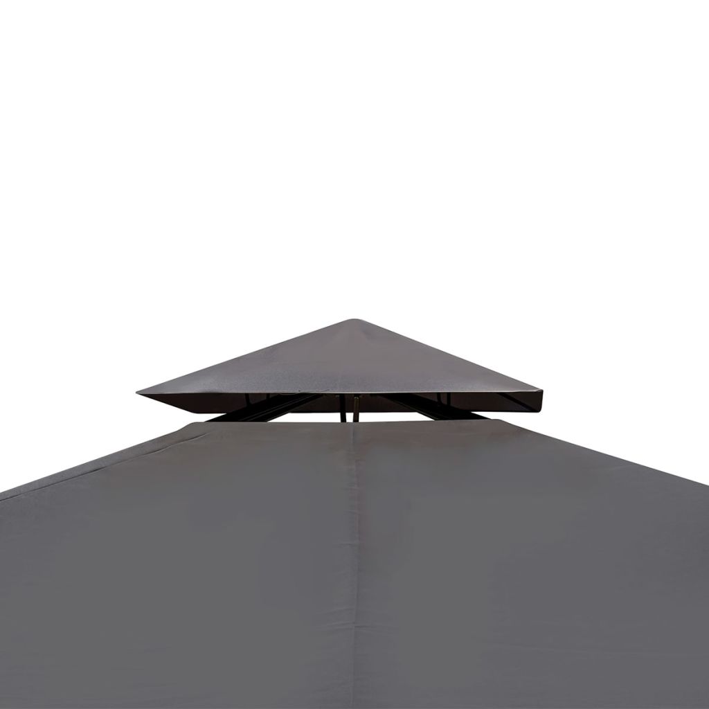 Poly Rattan Gazebo with Dark Grey Roof 3 x 3 m