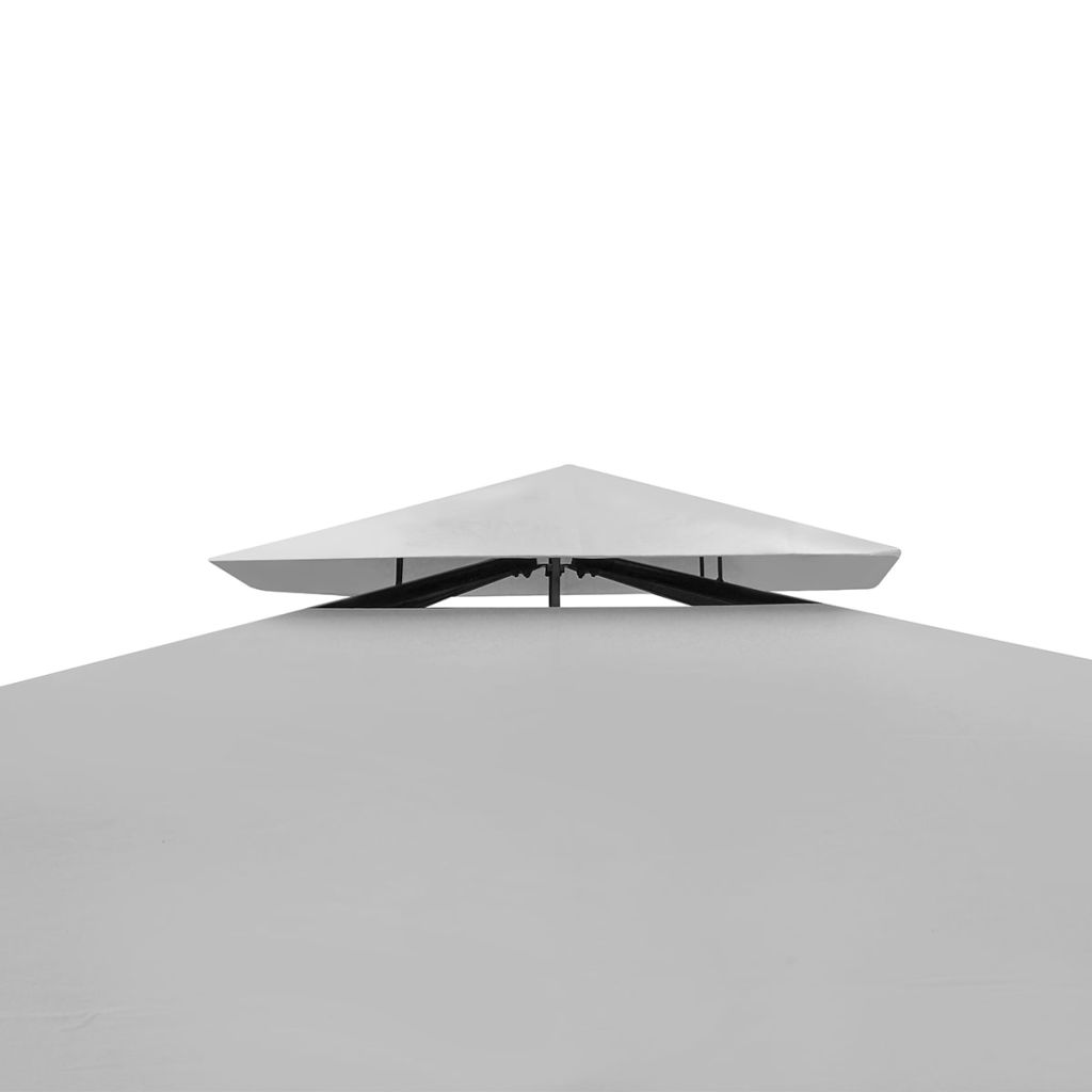 Poly Rattan Gazebo with Cream White Roof 3 x 4 m