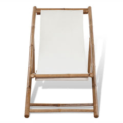 Deck Chair Bamboo and Canvas