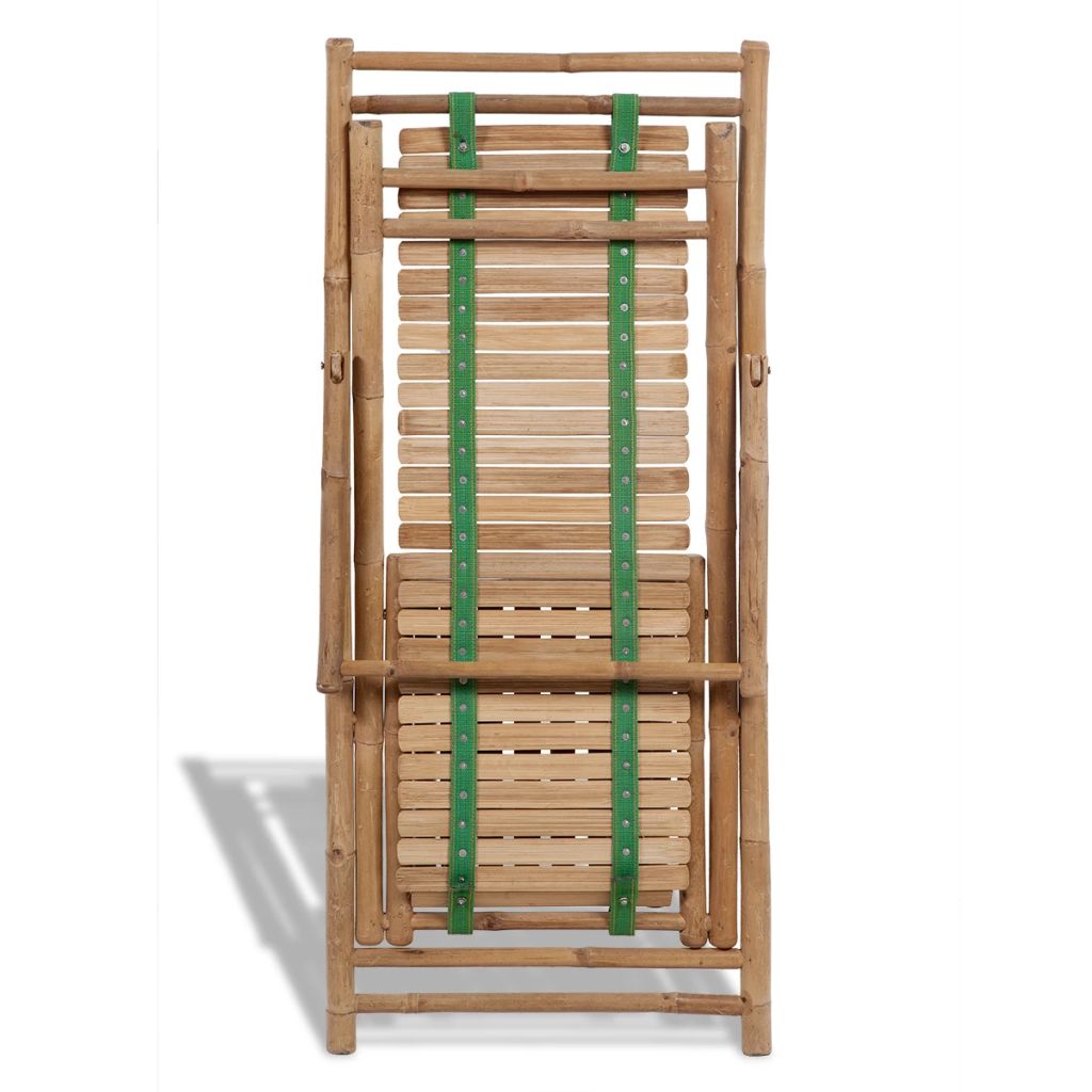 Deck Chair Bamboo with Footrest