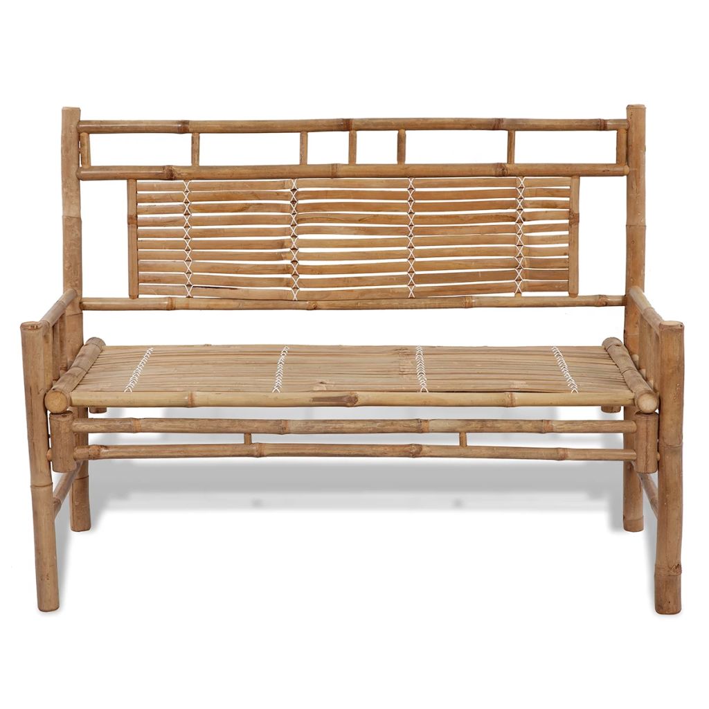 Bamboo Bench with Backrest