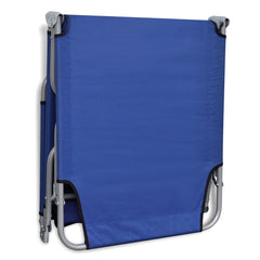 Foldable Sunlounger with Adjustable Backrest Blue