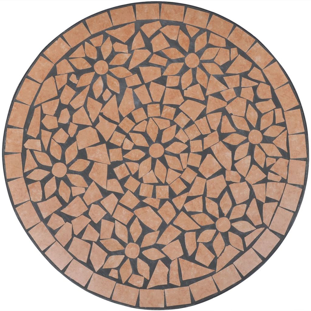 Mosaic Table 60 cm Terracotta
