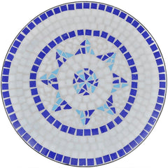 Mosaic Table 60 cm Blue / White