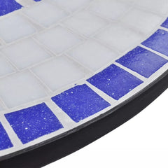 Mosaic Table 60 cm Blue / White