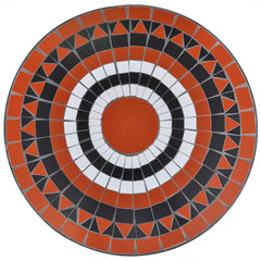 Mosaic Table 60 cm Terracotta / White
