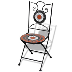 Mosaic Bistro Chair Terracotta / White Set of 2