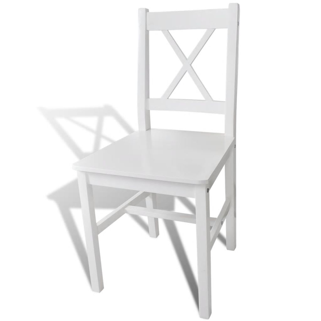 Dining Chairs 6 pcs Wood White