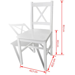 Dining Chairs 6 pcs Wood White