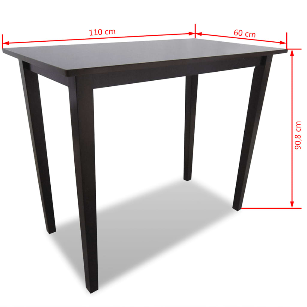 Wooden Bar Table Brown