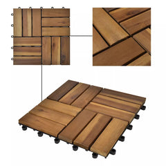 Decking Tiles 30 x 30 cm Acacia Set of 20