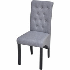 Dining Chairs 2 pcs Fabric Dark Grey