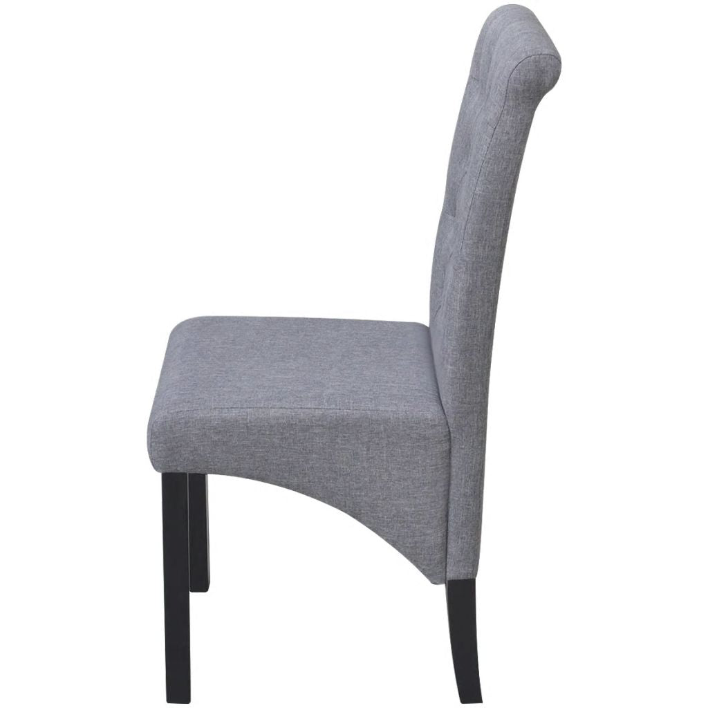 Dining Chairs 2 pcs Fabric Dark Grey
