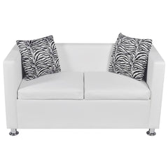 Sofa Set Artificial Leather 3-Seater and 2-Seater White