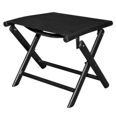 Folding Footstool Aluminium 41x49.5x38 cm Black