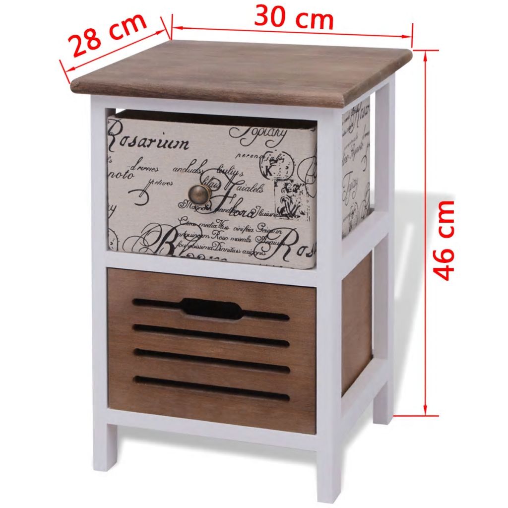 Bedside Cabinets 2 pcs Wood